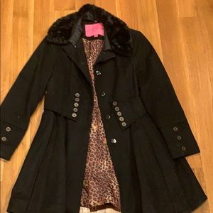 Betsey Johnson A Line Peacoat ballerina Size 12